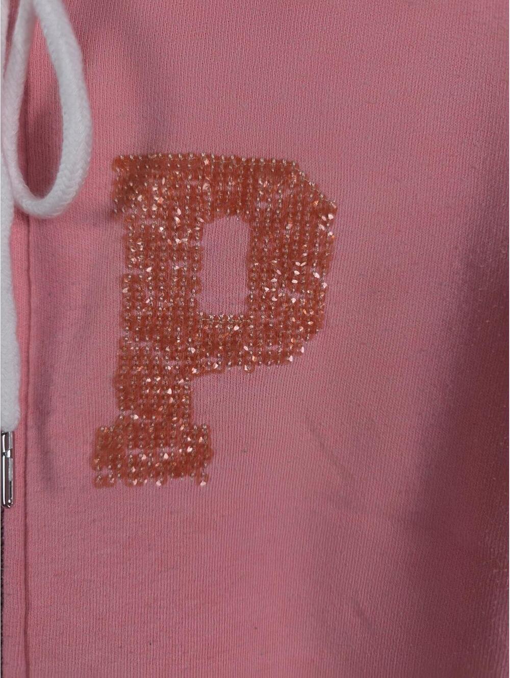 Victorias Secret Pink Bling Logo Sequined Full zip Hoodie Jacket XS - Picture 3 of 6